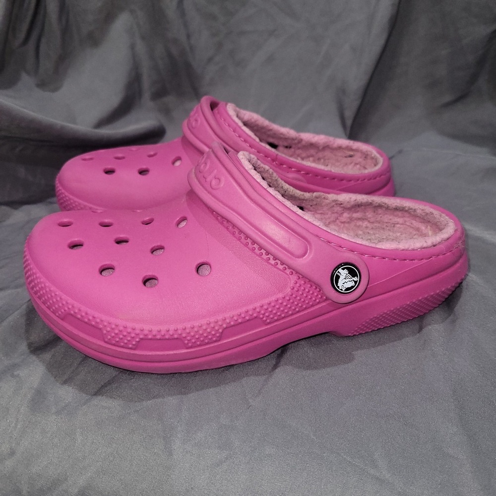 Crocs Classic Lined Clogs Pink Men's 4 Womens 6